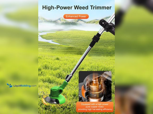 Lot 49-5437598 - Cordless Weed Wacker   Lightweight Electric Grass Trimmer, Adjustable Weed Eater,Weed Erimmer Green....