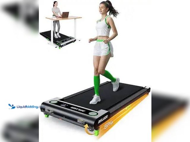 Lot 49-5542947 - Akluer - 480L-A Walking Pad with Incline, 2.5HP Under Desk Treadmill with Remote Control, LED Displa...