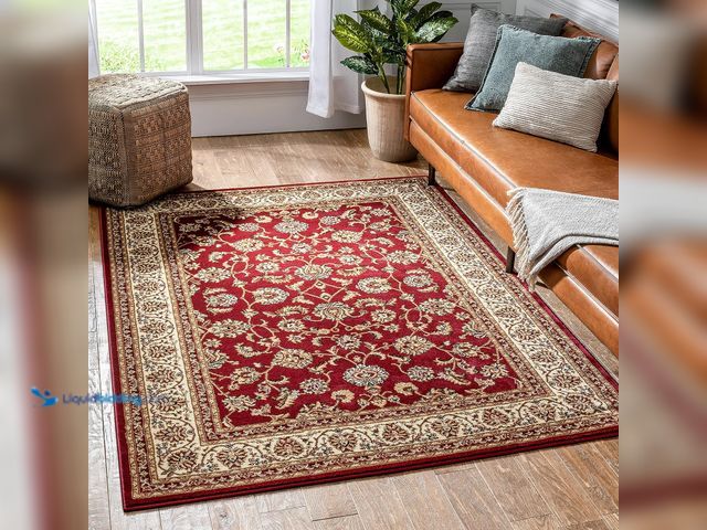 Lot 49-5447875 - Well Woven Barclay Sarouk Red Traditional Area Rug 6'7'' X 9'6'' [Model: B009KSL2ZA] Used