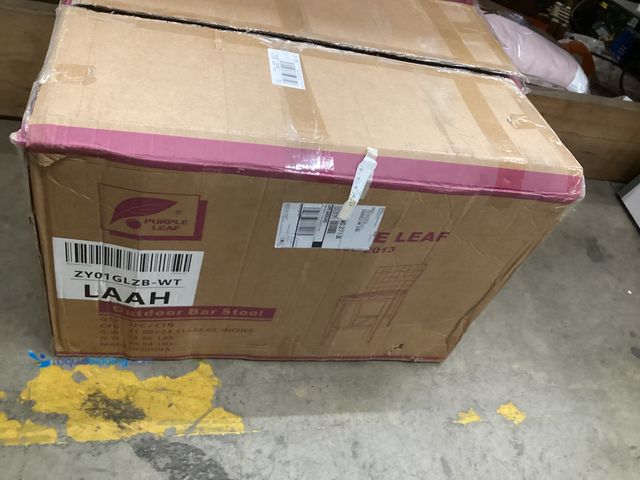 Lot 49-5555536 - Purple Leaf Outdoor Patio Chairs (White) Unused with hardware in a PK of 2