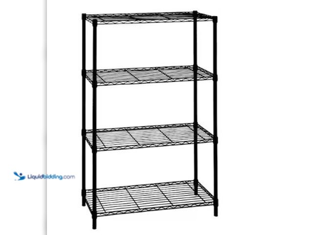Lot 49-2022499 - HDX 4-Tier Steel Wire Shelving Unit in Black (36 in. W x 54 in. H x 14 in. D), Model # 21436BPS, MSR...