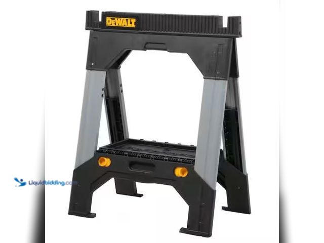 Lot 49-1550463 - DEWALT 33 in. H Metal Folding Sawhorse with Adjustable Legs, Model # DWST11031, Unused.  Ref#HDPA116