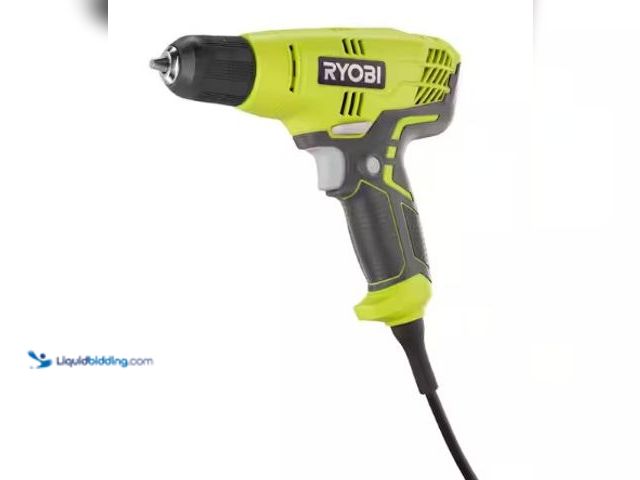 Lot 49-2025576 - RYOBI 5.5 Amp Corded 3/8 in. Variable Speed Compact Drill/Driver with Bag, Model # D43K, MSRP $64, U...