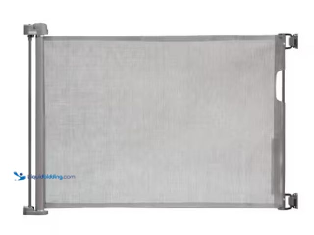 Lot 49-1515918 - Regalo 30 in. Tall Gray Retractable Mesh Safety Gate, Model # 1850 G DS, New.  Ref#HDPA0626