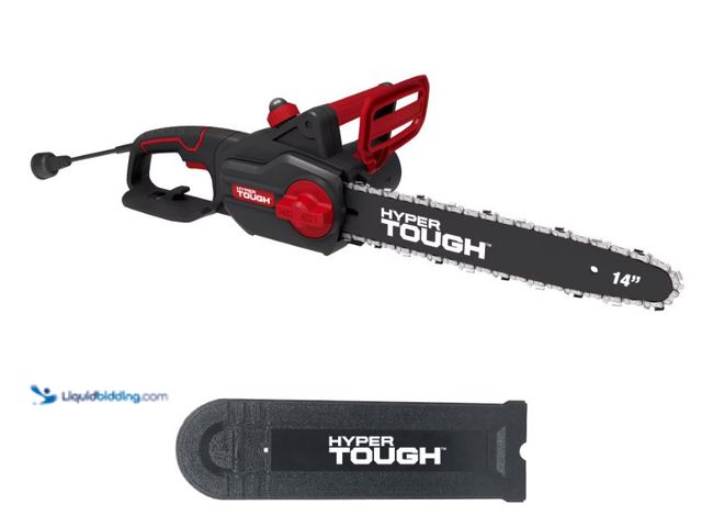 Lot 49-1623967 - Hyper Tough 9 Amp Electric Corded 14-Inch Chainsaw, Model # 859536362, Slightly used, Has attachment...