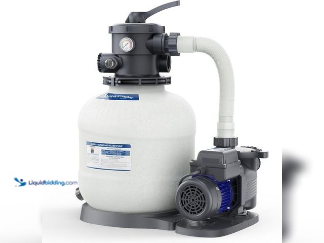 Lot 49-5437603 - AQUASTRONG 14in Sand Filter Pump for Above Ground Pool with Timer, 2/3 HP Pool Pumps Above Ground 30...