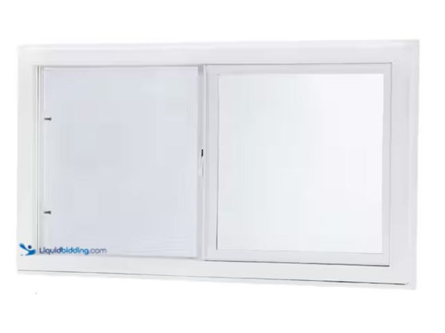 Lot 49-2020651 - TAFCO WINDOWS 32.25 in. x 16.25 in. White Left-Hand Double-Pane Insulated Glass Vinyl Sliding Baseme...