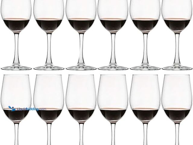 Lot 49-3528861 - UMI UMIZILI 12 Ounce - Set of 12, Classic Durable Red/White Wine Glasses For Party. Model: b082sjlqh...