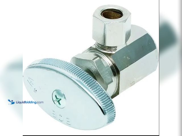 Lot 49-5446700 - Item is unused. Pk of 3. Brasscraft® Multi-Turn Angle Stop Valve 1/2" Fip X 3/8" Comp