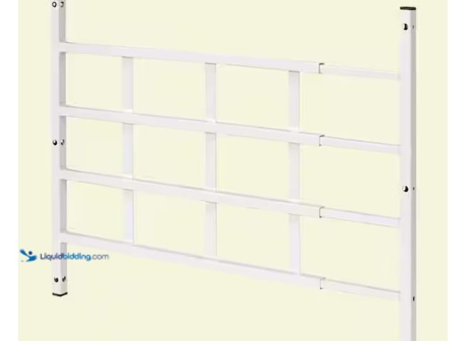 Lot 49-1566765 - Segal 31 in. x 54 in. x 21-1/2 in. Fixed Window Guard, Steel 4-Bar White, Non-Egress, Model # S 4768...