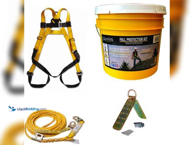Lot 49-5482123 - Guardian Fall Protection Rooftop Safe-Tie Bucket Kit New