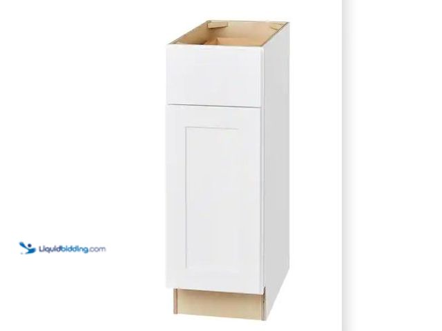 Lot 49-1572296 - Hampton Bay Avondale 12 in. W x 24 in. D x 34.5 in. H Ready to Assemble Plywood Shaker Base Kitchen ...