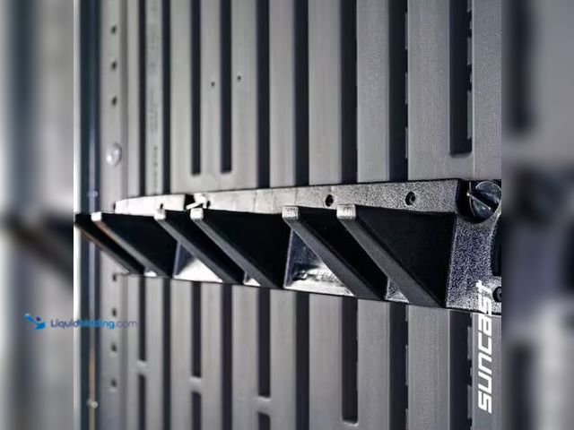 Lot 49-1567681 - (2-Pack) Suncast 24 in. W x 6.25 in. H Black Tool Hanger Accessory Kit, Easy to mount to 16 in. or 2...