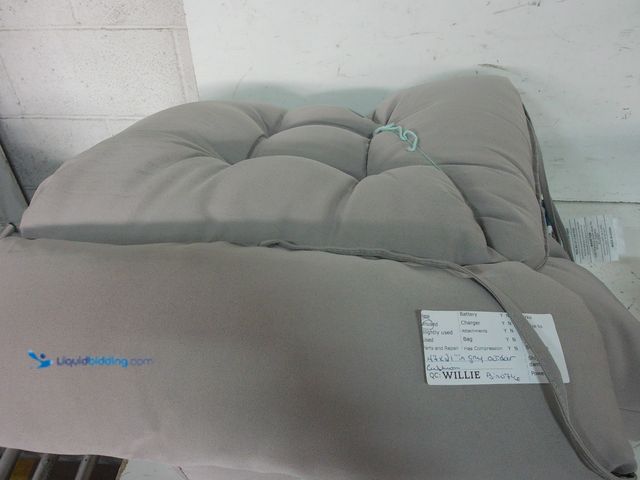Lot 49-3616601 - 47"x21" Outdoor Lounge Chair Cushion in Gray with Tie-Downs - Unused