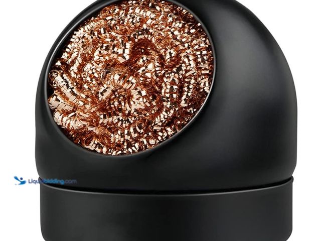 Lot 49-1566977 - Lot of (4) Soldering Iron Tip Cleaner Non-Slip Solder Tip Cleaning Wire Ball & Base Holder Soft Coil...