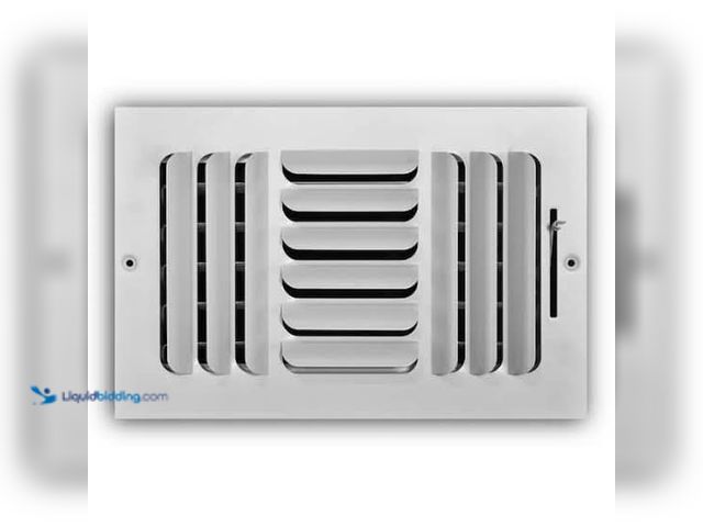 Lot 49-5546658 - qty 3 - Everbilt 10 in. x 6 in. 3-Way Steel Fixed Curved Blade Wall/Ceiling Register in White Model ...