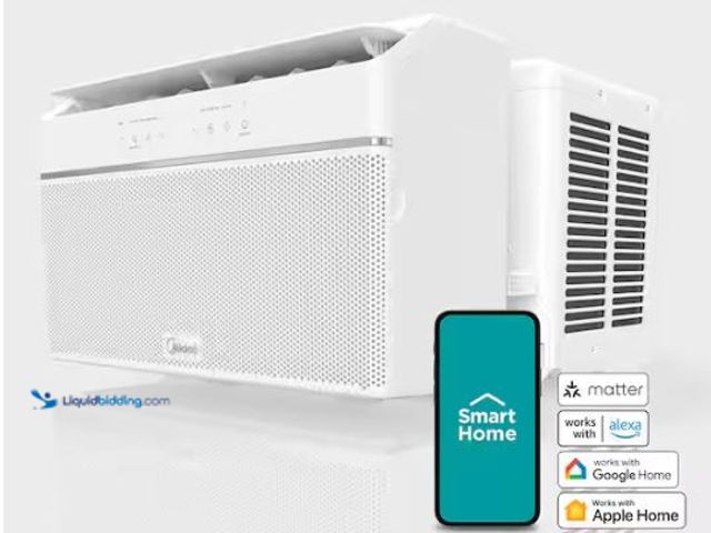 Lot 49-1518538 - Midea 12,000 BTU 115-Volt U Plus Shaped Smart Inverter Window Air Conditioner Wi-Fi, for up to 550 s...