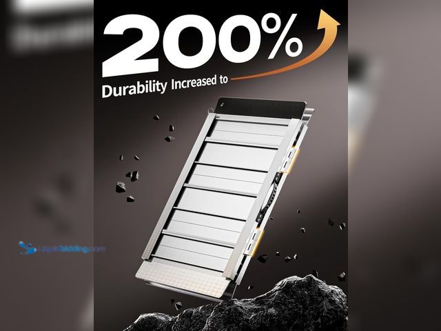 Lot 49-5408677 - 2 Feet Portable Wheelchair Ramp, Non-Skid Aluminum Handicap Ramps with Handle. Unused