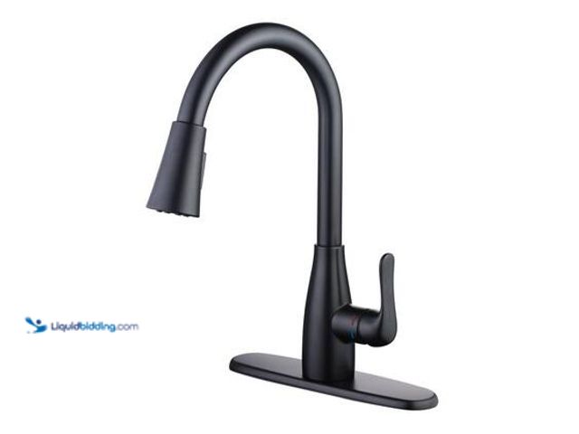 Lot 49-5572207 - Glacier BayMcKenna Single-Handle Pull-Down Sprayer Kitchen Faucet in M atte Black with TurboSpray an...