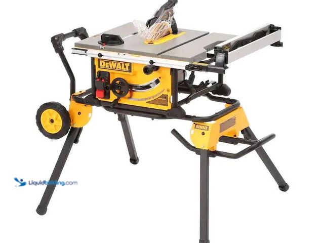 Lot 49-1548507 - DEWALT 15 Amp Corded 10 in. Job Site Table Saw with Rolling Stand Model # DWE7491RS, Unused  Ref#HDS...