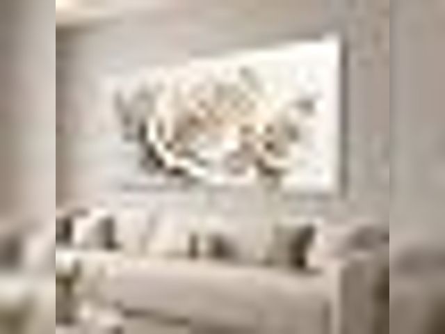 Lot 49-2023186 - White Flower Wall Art Modern Canvas Art Wall Decor For Living Room 24"X48". Model # B0F2DPRQ5J. MSRP...