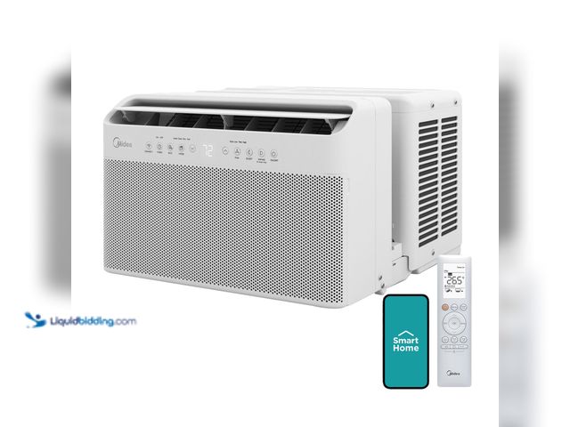 Lot 49-3523641 - Midea U Shaped 12,000 BTU Smart Inverter Window AC with MShield, Energy Star. Item is USED, Parts to...