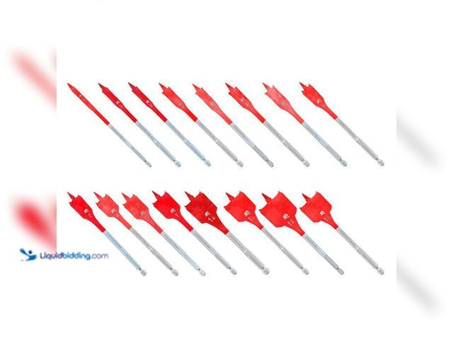 Lot 49-5414531 - diablo Speed Demon High Speed Steel Spade Bit Set With Pouch  (16-Piece) Model # DSP2980-S16P
