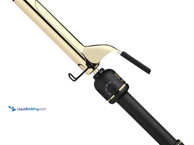 Lot 49-5406929 - HOT TOOLS 24K Gold Professional 1" Extended Barrel Curling Iron with Clamp for Bouncy Curls - 24K Go...
