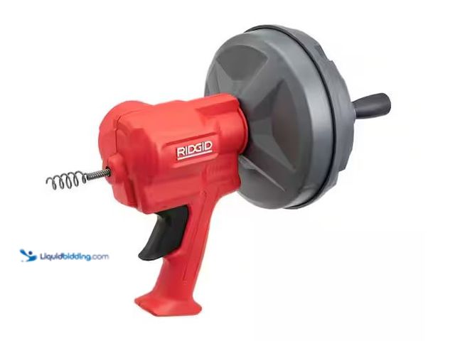 Lot 49-1548509 - RIDGID EZ SPIN Drain Cleaning Snake Auger Model # 80168, Slightly Used  Ref#HDSR114
