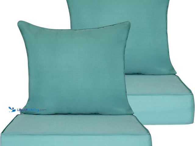 Lot 49-5410757 - 22x24 Outdoor Cushions,Outdoor Deep Seat Cushion Set,Olefin Fabric Patio Furniture Cushions [ASIN: B...