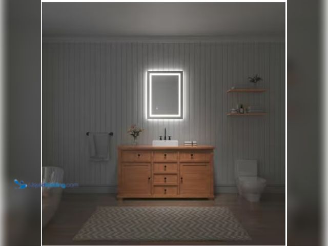 Lot 49-2004689 - TOOLKISS 24 in. W x 32 in. H Frameless Rectangular Wall Anti-Fog LED Light Bathroom Vanity Mirror wi...