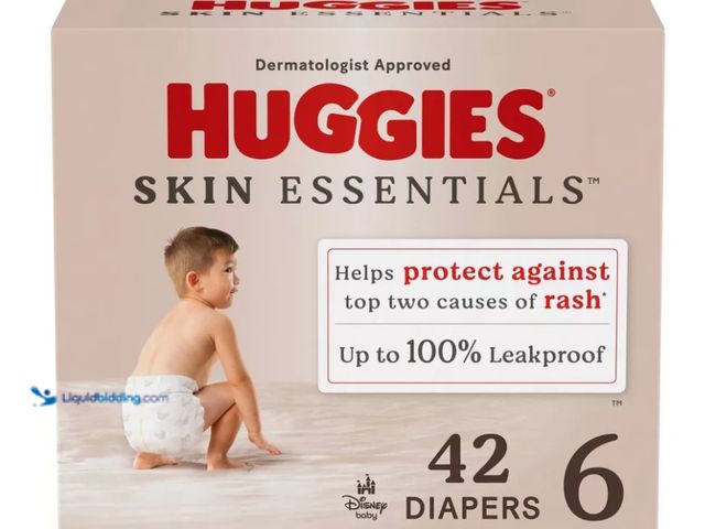 Lot 49-5459912 - Huggies Skin Essentials Luxury Diapers Size 6. 42 Count. Unused. Model #036000556636