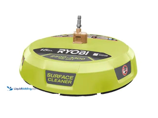 Lot 49-1575742 - RYOBI 15 in. 3300 PSI Surface Cleaner for Gas Pressure Washer, Model # RY31SC01, Slightly used  Ref#...