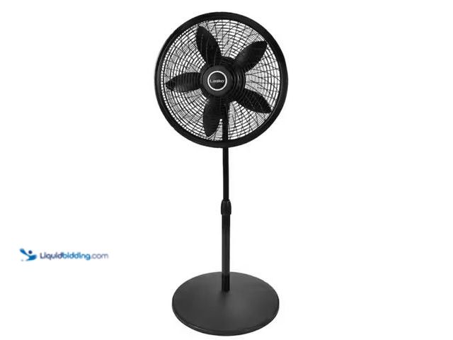 Lot 49-2005667 - Lasko Cyclone 18 in. 3 Speed Oscillating Pedestal Fan for Home in Black with Adjustable Height, Tilt...