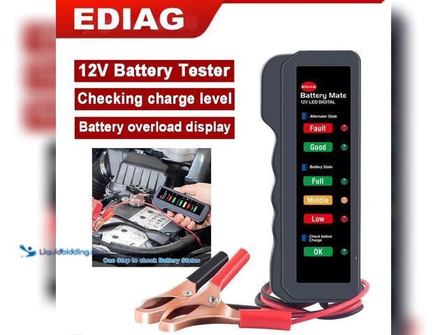 Lot 49-1803936 - EDIAG Batter-Mate Vehicle 12V Battery Tester Load Tester Alternator Analyzer Auto Diagnostic Test To...