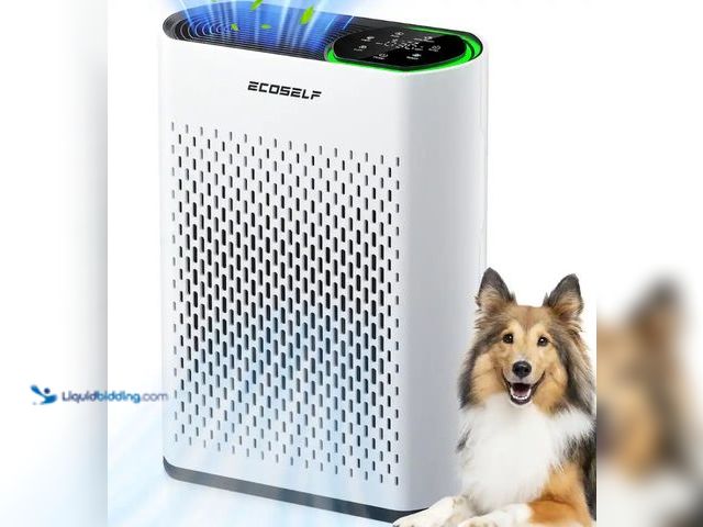 Lot 49-5556997 - Ecoself - HEPA Air Purifiers for Home Large Room Cover 1400 Ft2 with Air Quality Monitor 20dB Sleep ...