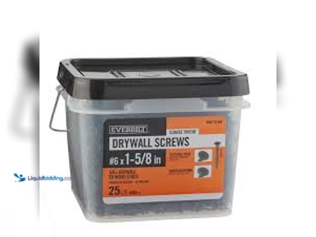 Lot 49-5483626 - Everbilt #6 x 1-5/8 in. Phillips Bugle Head Coarse Thread Phosphate Drywall Screw 25 lbs.. Model # 8...