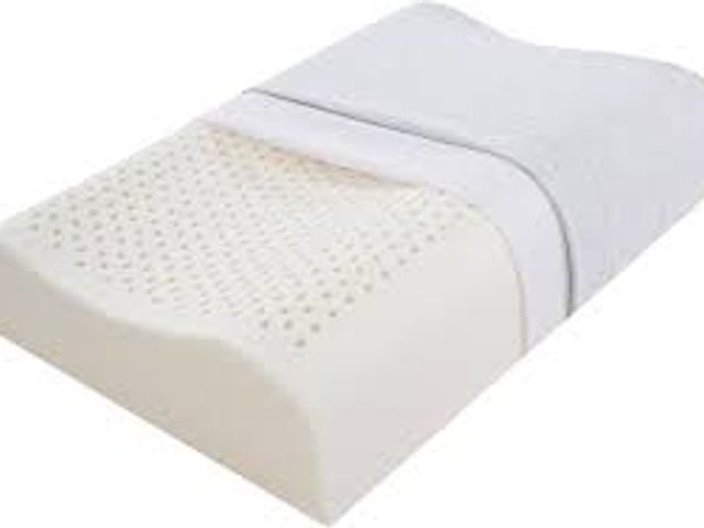 Lot 49-3565940 - Zenova Natural Latex Pillow — 100% Pure Vietnam Latex Cervical Pillow for Side & Back Sleepers, Dual...