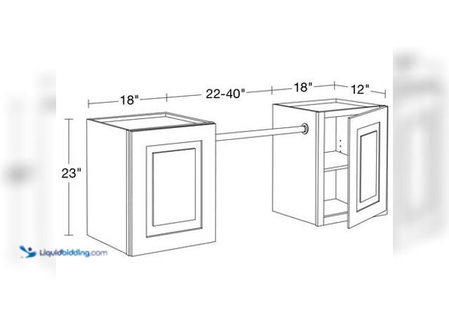 Lot 49-5554201 - MILL'S PRIDE Greenwich Verona White 23 in. H x 58 in. W x 12 in. D Plywood Laundry Room Wall Cabinet...