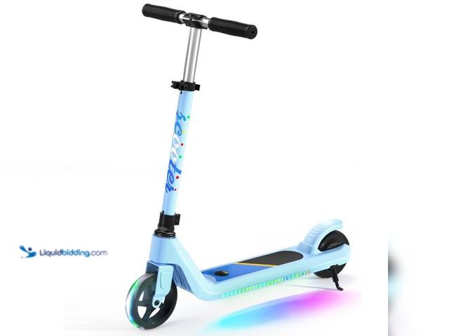 Lot 49-3433507 - LINGTENG Electric Scooter for Kids Age 6-10, Kick-Start Boost Scooter with Adjustable Speed and Heig...