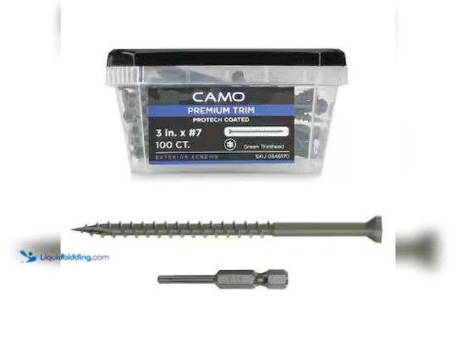 Lot 49-2022932 - Lot of (4) CAMO 3 in. #7 ProTech Green Premium Star Drive Trim Screws (100-Count), Model # 0346170, ...