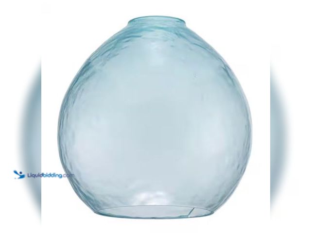 Lot 49-2001409 - (3-Pack) 7.16 in. Blue Tint Bubble Glass Globe Pendant Lamp Shade With 2.25 in. Lip Fitter, Model # ...