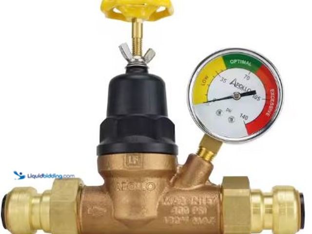 Lot 49-1517165 - Tectite
3/4 in. Bronze Double Union Push-To-Connect Water Pressure Regulator with Gauge, Model # FS...
