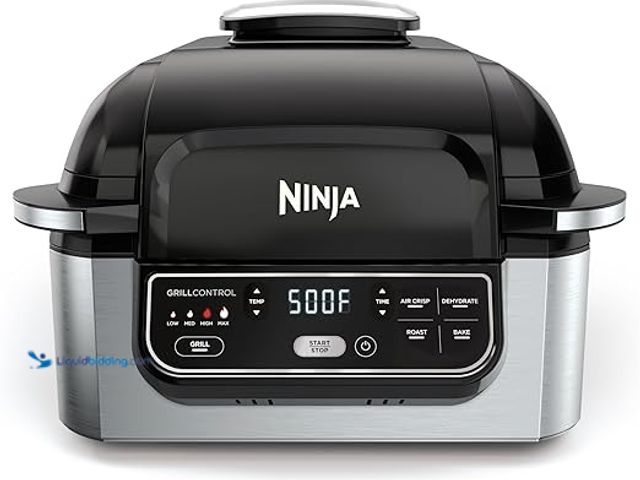 Lot 49-5461103 - Ninja | Indoor Grill | Foodi | 5-in-1 (Grill, Air Fry, Roast, Bake, and Dehydrate | Fits up to 3lb R...
