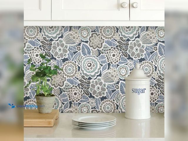 Lot 49-2003618 - Approx. (56) sq. ft. of NuWallpaper Dream On Navy Peel and Stick Wallpaper: Removable Vinyl, Self-Ad...