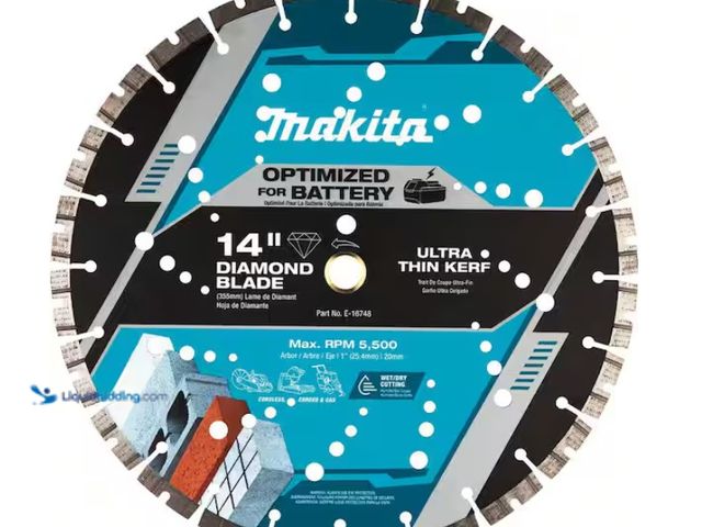 Lot 49-3433385 - Makita 14 in. Thin Kerf Diamond Blade, Segmented, Model # E-16748, Unused.   Ref#SB0120