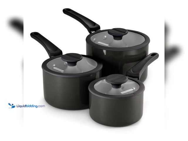Lot 49-5487290 - Tramontina
6-Piece Nesting Ceramic Nonstick Aluminum Cookware Set Unused