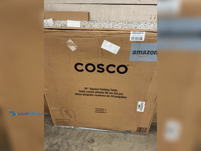 Lot 49-5459494 - COSCO 34'' Square Folding Table. Black . Sealed