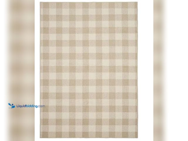 Lot 49-2026038 - Garland Rug Country Living Tan/Ivory 5 ft. x 7 ft. Checker Board Area Rug, Model # LL920N060084G3. M...