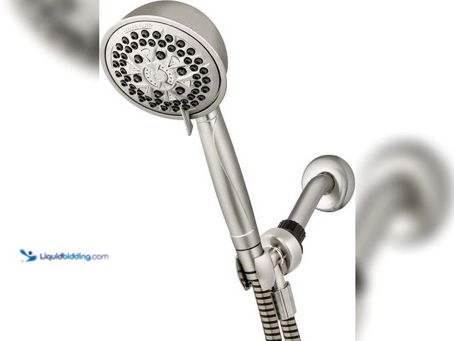 Lot 49-5447736 - Waterpik High Pressure Powerpulse Massage Hand Held, Brushed Finish, Detachable Shower Head with 7 S...